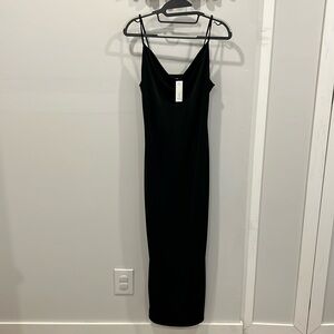 Livi by Olivia Rae Black Cowl Neck Bodycon Midi Dress